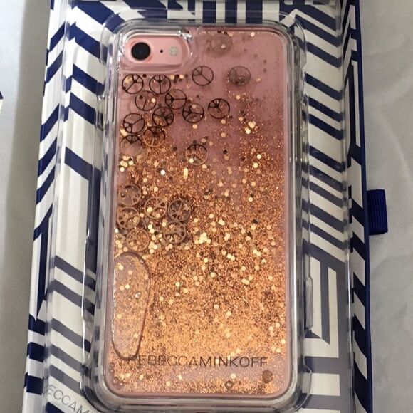 Rebecca Minkoff Gold Glitterfall iPhone 7 Case (H) - Picture 4 of 7